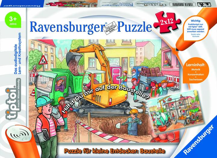 Produktbild tiptoi Puzzle für kleine Entdecker: Baustelle (12 Teile)