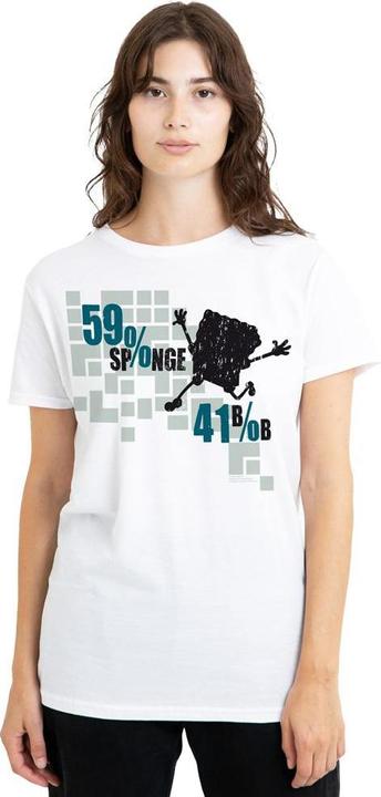 Immagine prodotto Spongebob Squarepants 59% Sponge 41% Bob Maglietta Adulto Unisex (L)