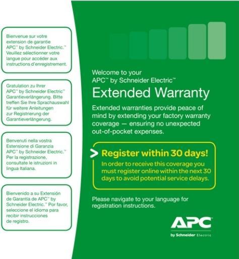 Produktbild APC Service-Pack 1 Year SD-01 Easy Ups SMV Level 1 Angabe SKU und Seriennummer erforderlich