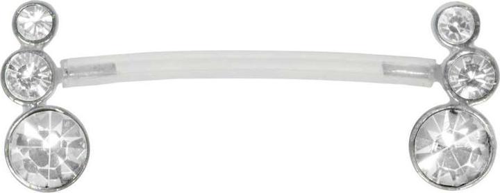 Produktbild Bijouteria Brustpiercing (Bioplast, Kristall, Silber 925)