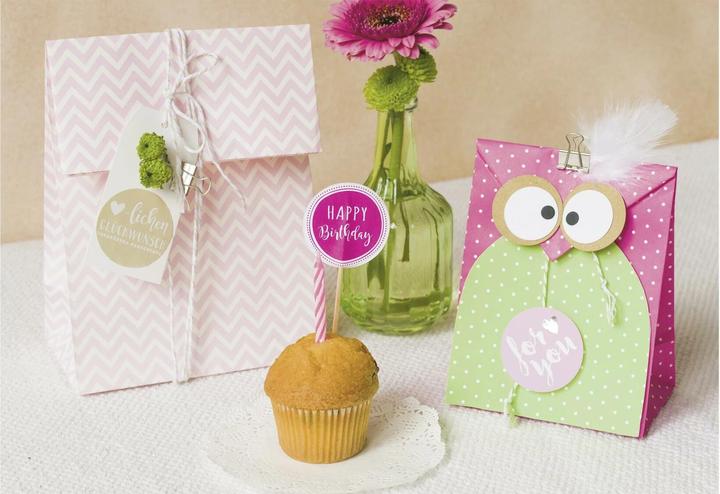 Actual product image Heyda Paper bag 12 pieces Pink (Gift bag, 12 x)