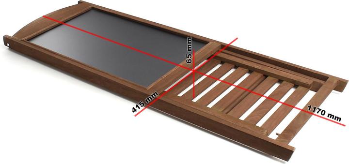 Actual product image Wiltec Toboli customer stopper 42x112cm chalkboard wood stand-up advertising board restaurant