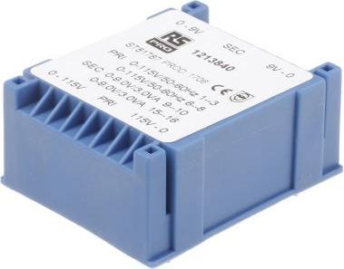 Produktbild Rs Pro Low Profile PCB Transformer 6VA 2x9V