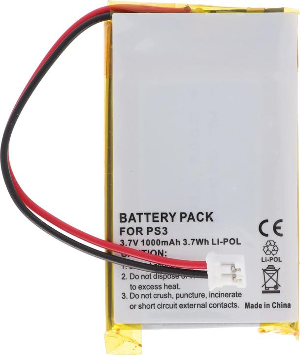 Actual product image Sony Battery PS3 SIXAXIS Wireless Controller Battery LIS1359, LIP1359 (1 pcs., Device specific, 1000 mAh)