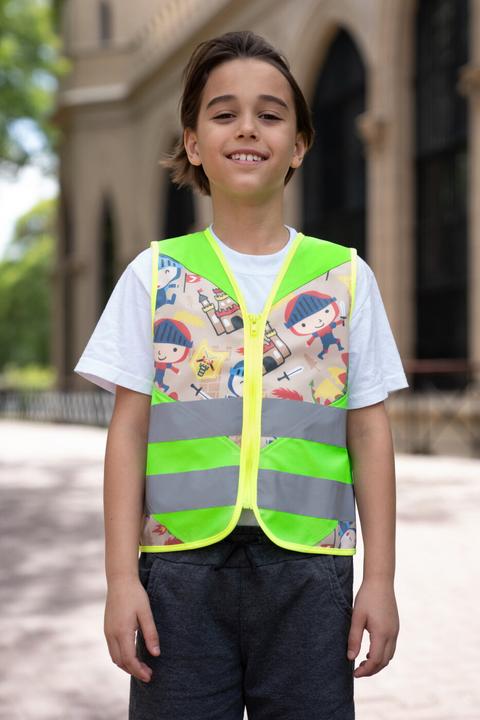 Image du produit Korntex Gilet de sécurité enfant Action "Fantasy" - CO2 Neutre - Vert clair/chevalier - XXS (XXS)