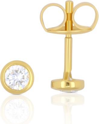 Muau Ohrstecker Zargen-Fassung (750/18K Gelbgold)
