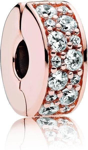 Pandora Pavé-Glanz Charms/Beads Clip (Silber)