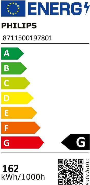 Energie-Label Philips MASTERC CDM-T 150W/830 G12 1CT (G12, 150 W, 13300 lm, 1 x, A)