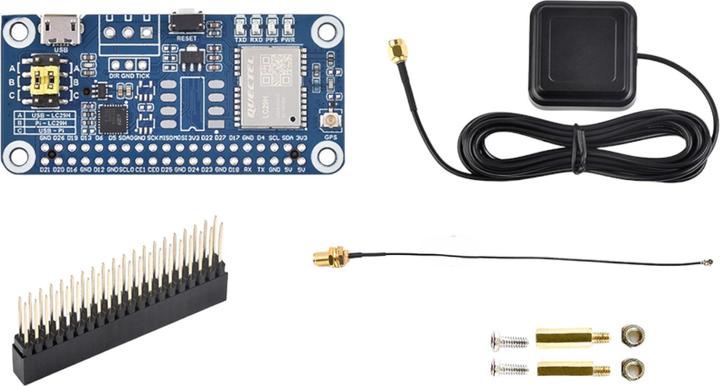 Actual product image WaveShare GPS-RTK Rover LC29H(DA) Dual-band L1+L2 for Raspberry Pi