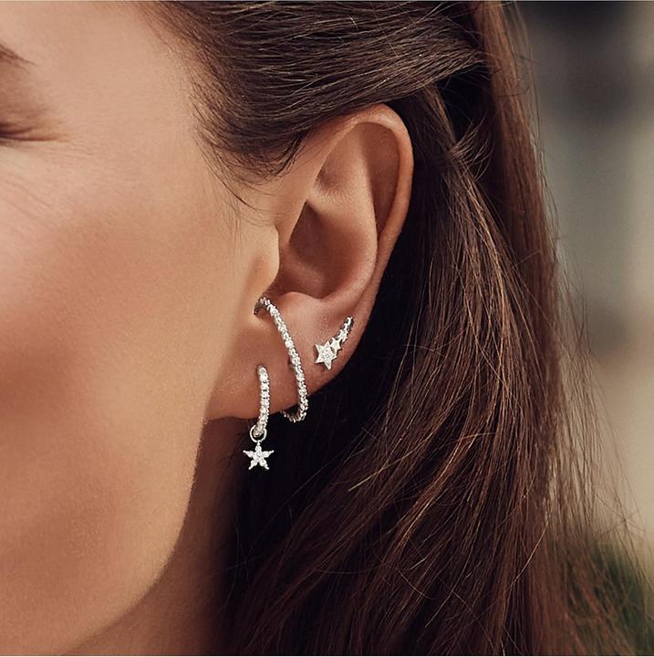 Produktbild Thomas Sabo Einzel Creole mit Stern Anhänger Silber (925er Silber)