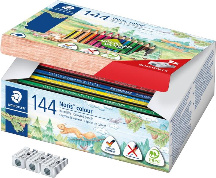 Produktbild Staedtler Dreikant-Farbstift Noris colour, 144er Karton-Box (Mehrfarbig, 144 x)