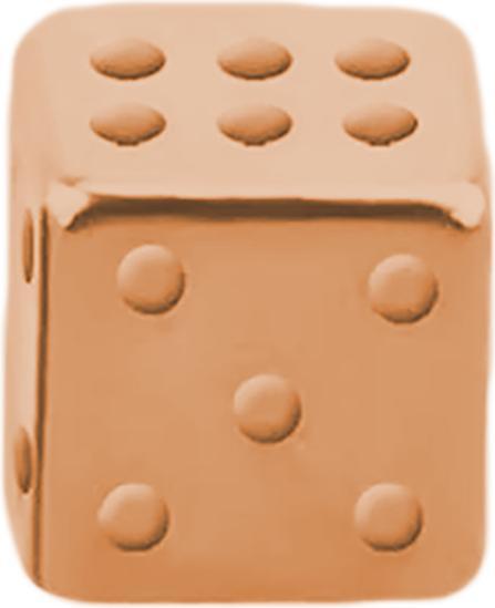 Actual product image Star Piercing Micro cube rose gold (without brass, Surgical steel 316L)