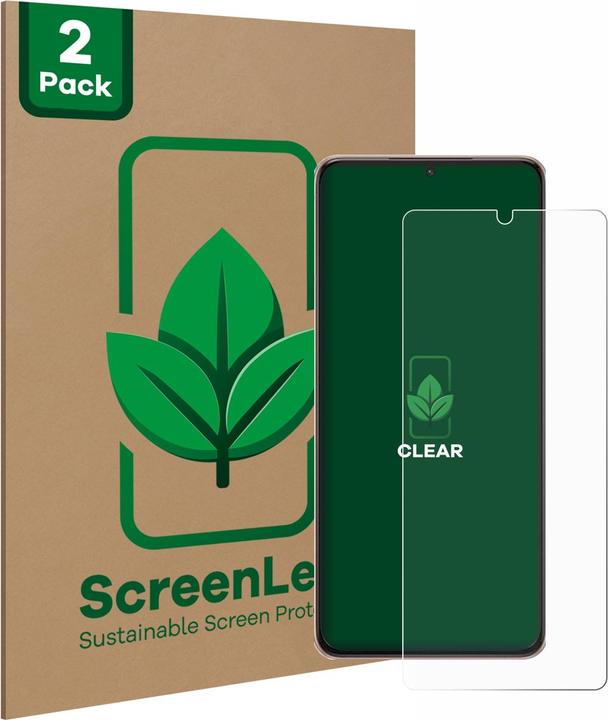 Actual product image ScreenLeaf Protective film sustainable screen protector screen protector film clear transparent (2 Piece, Samsung Galaxy S21 Ultra 5G)