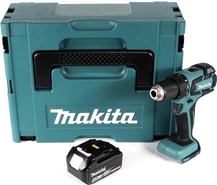 Actual product image Makita DDF 459 M1J cordless drill driver 18V 45Nm in Makpac + 1x 4,0 Ah battery - without charger (Rechargeable battery operated)
