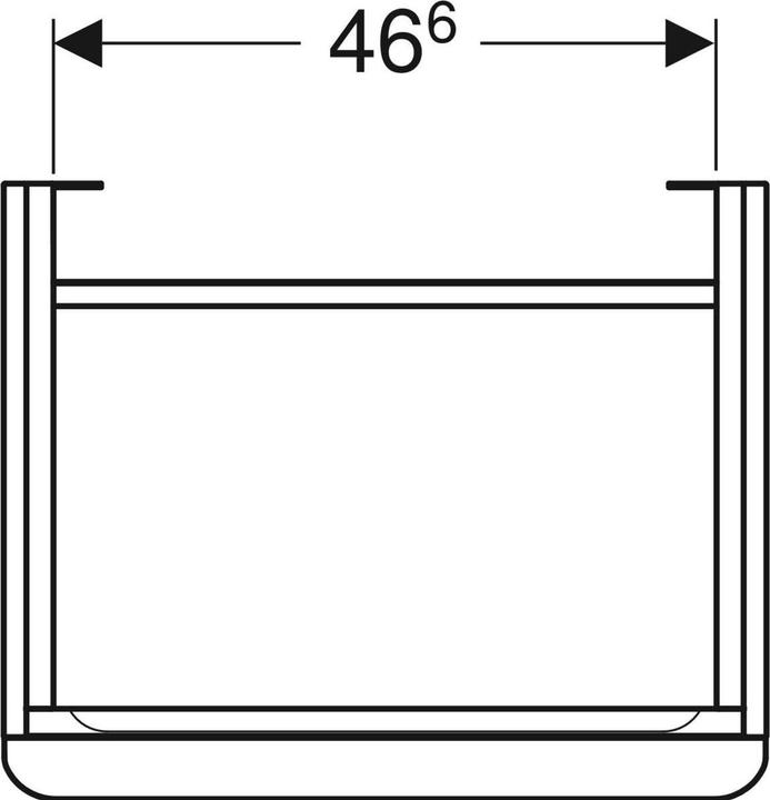 Actual product image Geberit Keramag / vanity unit Smyle Square transversal right 53.6 cm white 500.365.00.1 (53.5 x 43.5 x 62 cm)