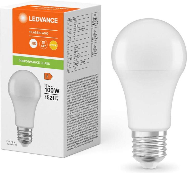 Image du produit Ledvance LED CLA100 13W (E27, 13 W, 1521 lm, 1 x, F)