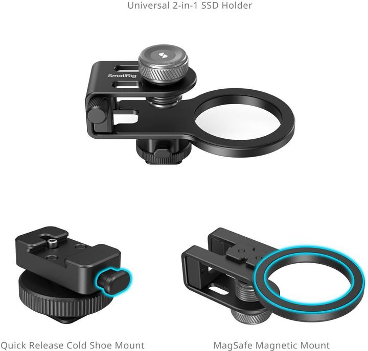 Image du produit SmallRig MagSafe / Cold Shoe Universal 2-in-1 SSD Holder 4779 (Accessoires vidéo divers)