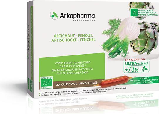 Immagine prodotto Arkopharma Arkofluide Bio Artischocke-Fenchel (40 Pezzo/i, Fiala, 371 g)