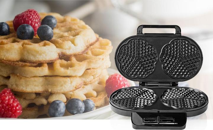 Immagine prodotto Nedis Ferro per waffle 2 x 5 Cialde a forma di cuore 12 cm 1200 W plastica/metallo (Spina UE)