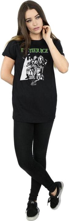 Immagine prodotto Beetlejuice Maglietta Boyfriend da donna/ragazzo in cotone Mono Poster (XL)