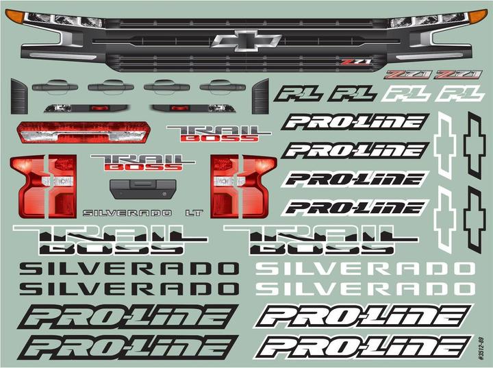Produktbild Proline Karosserie Chevy Silverado Z71 2019 unlackiert, 1:10