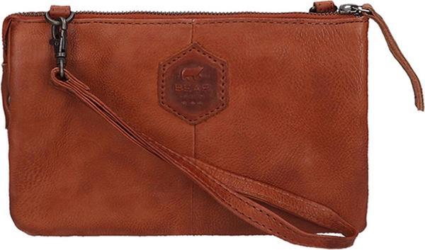 Produktbild Bear Rock Bären Design Calisto Pelle Clutch Schoudertas Cognac