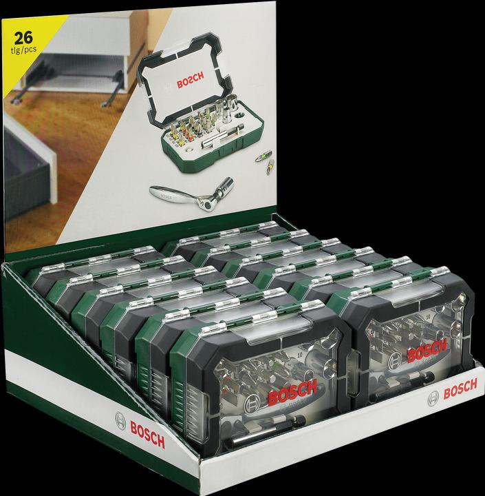 Actual product image Bosch Professional Zubehör Bit set 26 pieces Accessories P (Cross Phillips PH M2, Hexagon socket TX with hole M10, Hexagon socket TX With hole M15, Hexagon socket TX with hole M20)