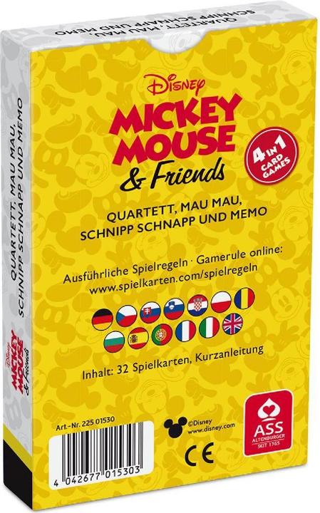 Actual product image ASS Altenburg 22501530 - Disney Mickey & Friends: Quartet 4 in 1, for 2-4 Players, from 4 Years (English)