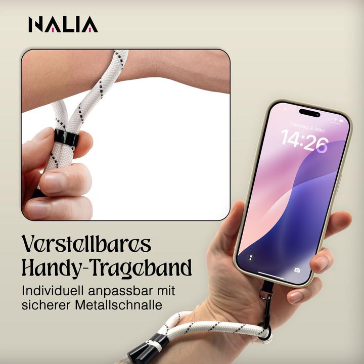 Actual product image Nalia Wristy Lanyard Handykette – Universal Trageband für Smartphones – Verstellbar, Soft & Elastisch