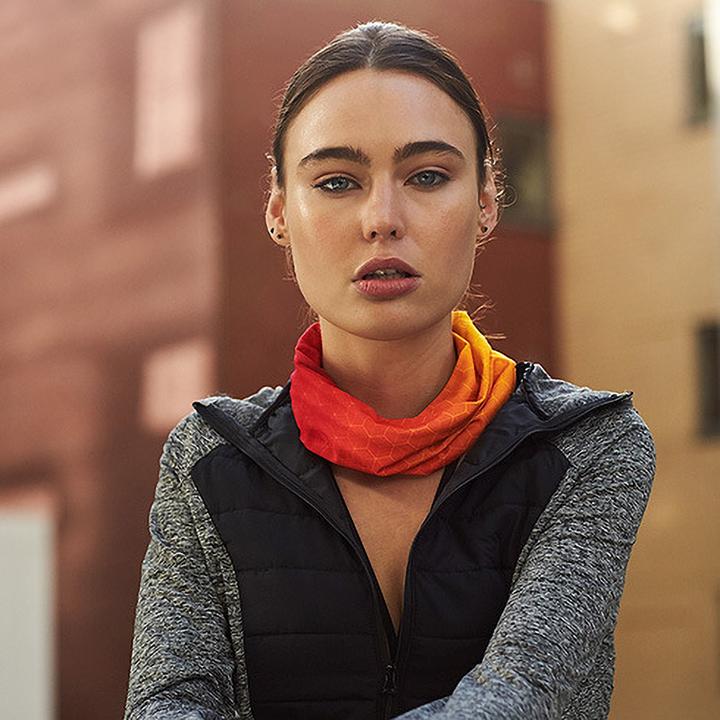 Actual product image Beechfield Tubular scarf with geometric pattern adults