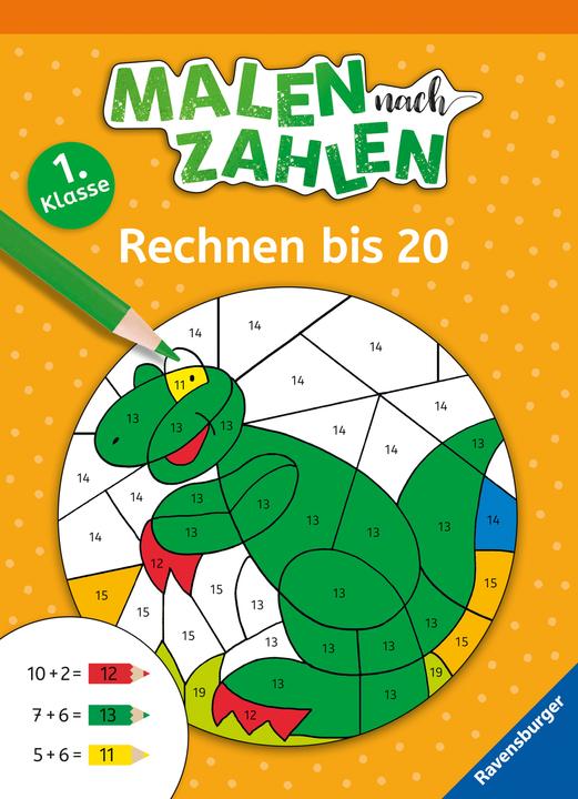 Actual product image Ravensburger Paint by numbers, 1st grade: Arithmetic to 20