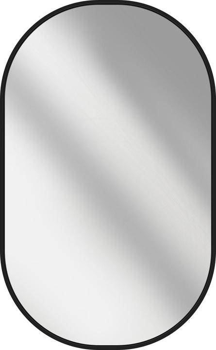 Produktbild Emke Badspiegel Oval 50*70cm, HD Wandspiegel für Badezimmer/Flur, Vertikal/Horizontal,Schwarzer Rahmen