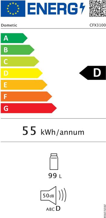 Energie-Label Dometic Kühlbox CFX3 100 EU Version (99 l)