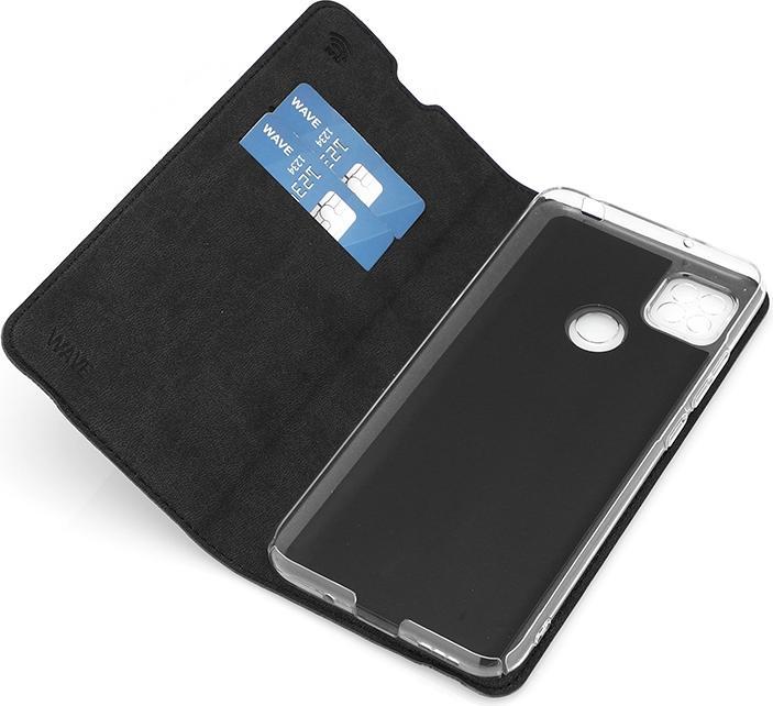 Actual product image Wave BookCase -suojakotelo, Xiaomi Redmi 9C, musta (Xiaomi Redmi 9C)