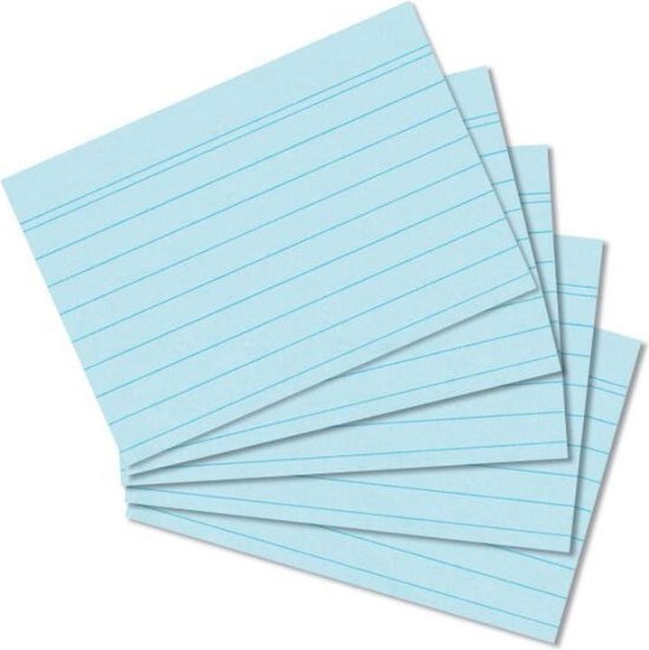 Actual product image Herlitz Index cards, DIN A8, lined, blue (A8, 170 g/m², 100 x)