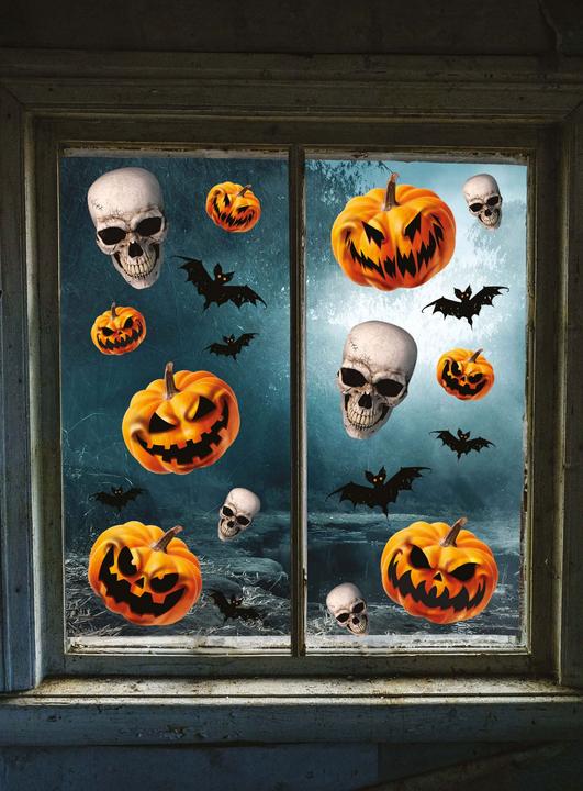Actual product image Metamorph Kürbis und Schädel – Fenster-Aufkleber