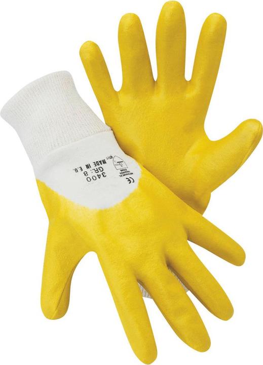 Produktbild Fortis Nitrilhandschuh Mechanic, EN 388, GrÃ¶ÃŸe 8, gelb (8)