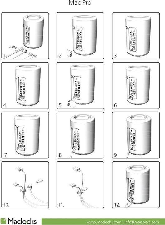 Produktbild Maclocks Lock Bracket - Sicherheitskabelschloss für Mac Pro