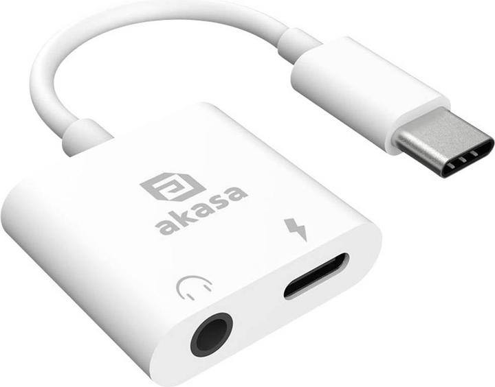 Immagine prodotto Akasa - Adattatore per jack per cuffie e caricabatterie Type-C (8m, USB, Jack da 3.5mm)