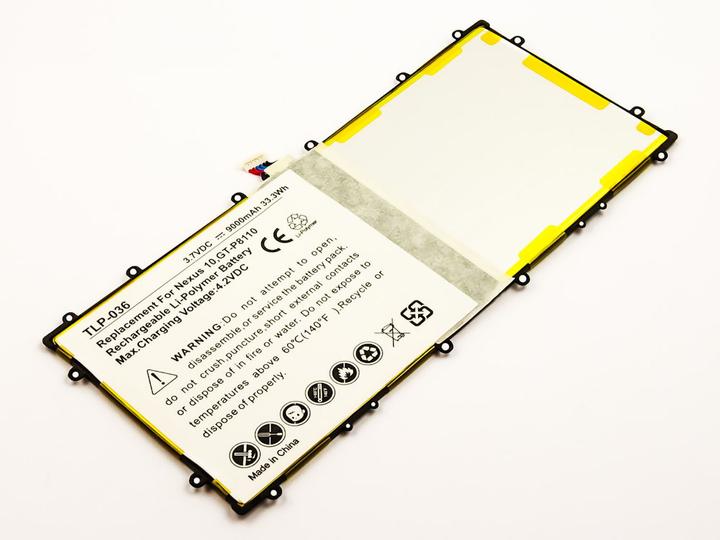 AGI 59169 - Battery/Battery - Google - Nexus 10 - White - Lithium Polymer (LiPo) - 9000