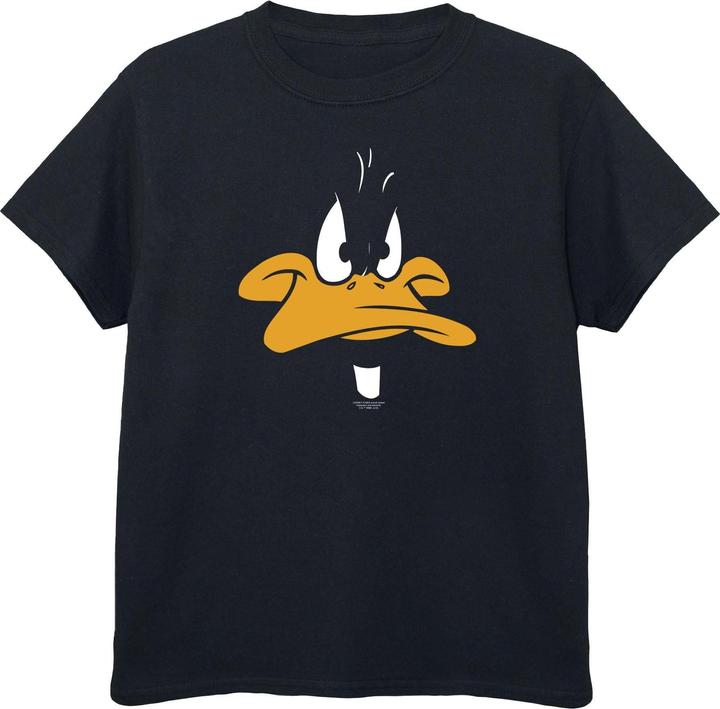 Actual product image Looney Tunes Girls Daffy Duck Face Cotton T-Shirt (152, 158)