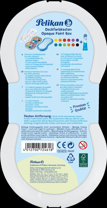Produktbild Pelikan Deckfarbkasten Space (12 Farben, 1 Deckweiss)