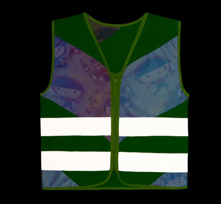 Image du produit Korntex Gilet de sécurité enfant Action "Fantasy" - CO2 Neutre - Vert clair/chevalier - XXS (XXS)