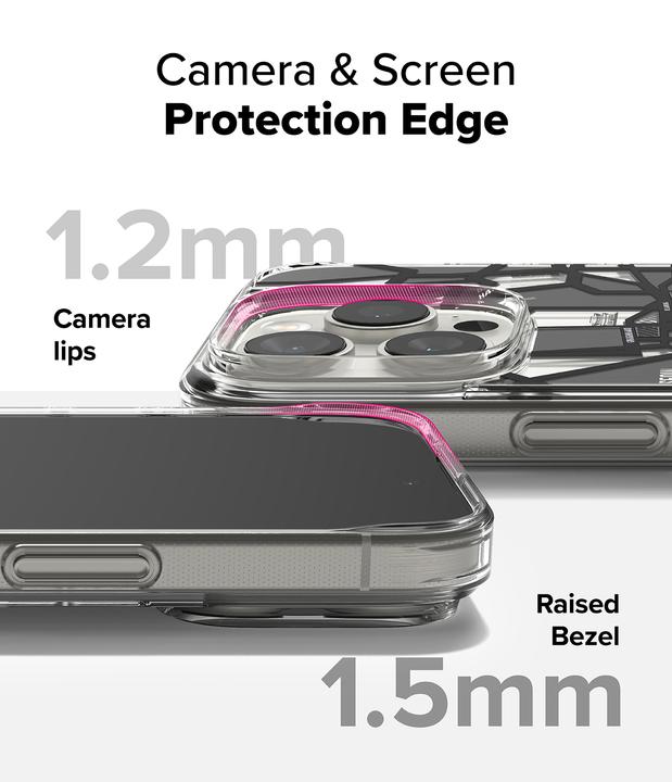 Actual product image Ringke Case for iPhone 16 Pro FUSION DESIGN SEOUL MAP BLACK (Apple iPhone 16 Pro)