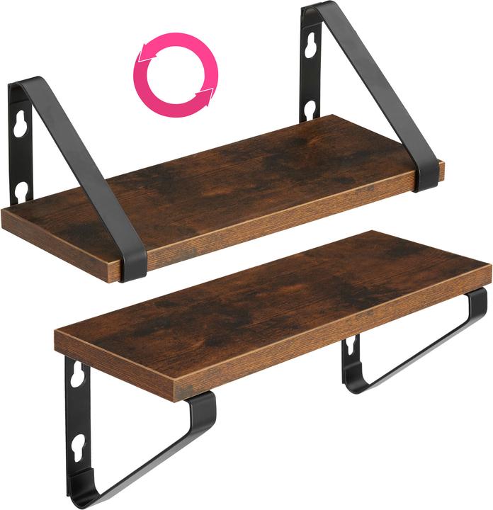 Immagine prodotto tectake 3 mensole sospese Cowell (40 x 12 x 12 cm)