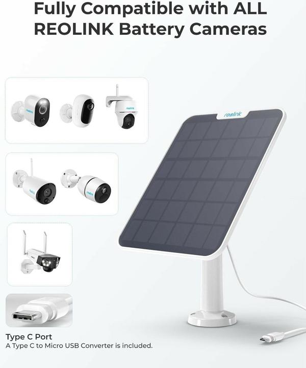 Actual product image Reolink Solar panel 2 USB-C (Solar panel)