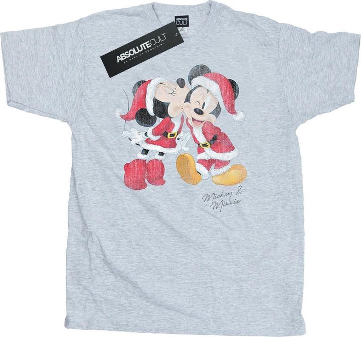 Disney Mickey And Minnie Christmas Kiss TShirt (S)