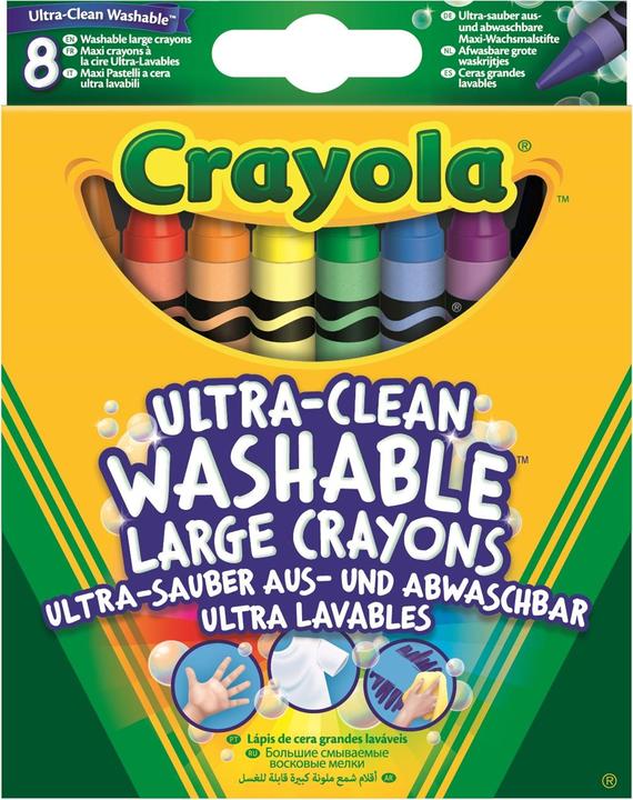 Image du produit Crayola 8 crayons de cire ultra-propres (Multicolore, 8 x)