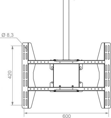 Productafbeelding Hagor 8602 TV steun (65 inch) (Plafond, 65", 50 kg)