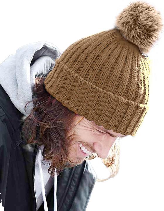 Image du produit Beechfield Bonnet Tricoté Avec Pompon (Taille unique)
